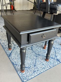 Black Nightstand Table