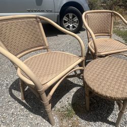 Faux Wicker Patio Furniture Set