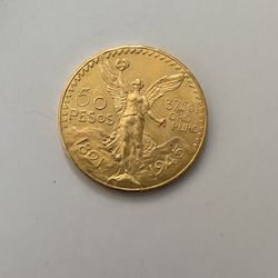 Centenario 50 pesos 1945 22k