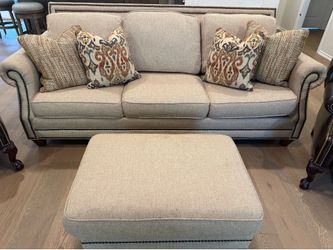 Sofa and ottoman (includes 4 accent pillows) - “Mayo by Weir’s Furniture”