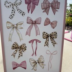Large picture for walls. Pink bows