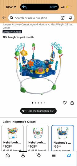 Baby Einstein jumper/activity center