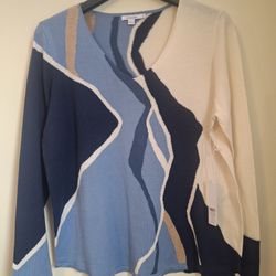 CHICOS NWT ABSTRACT PRINT Sz 2