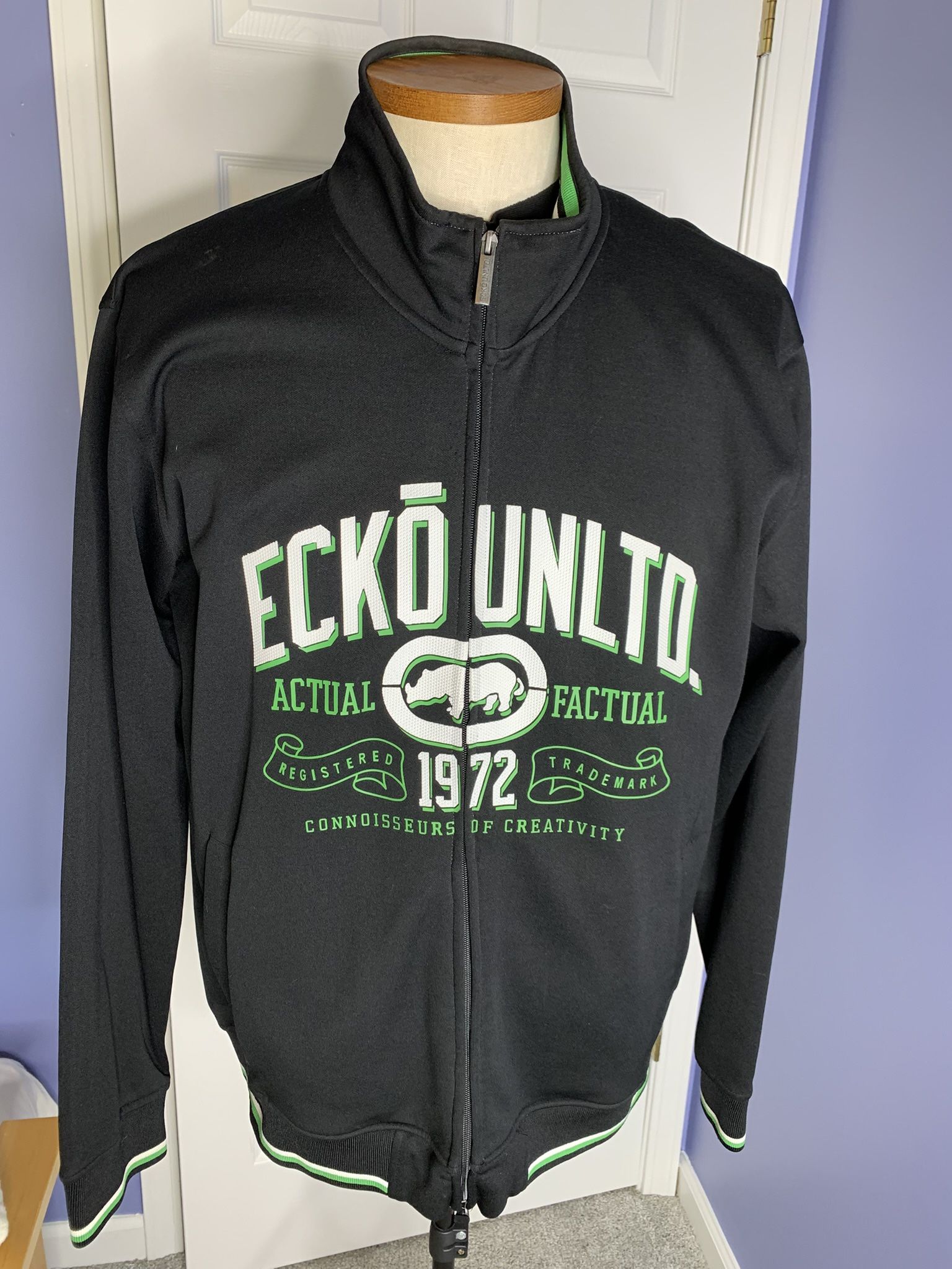 Ecko Unltd Jacket Embroidered Graphic XL Zip Skate NEW