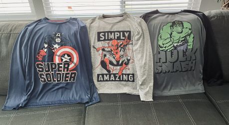 3 Boys Marvel Shirts