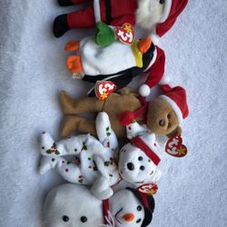 Holiday Beanie Babies Lot. Christmas Set 