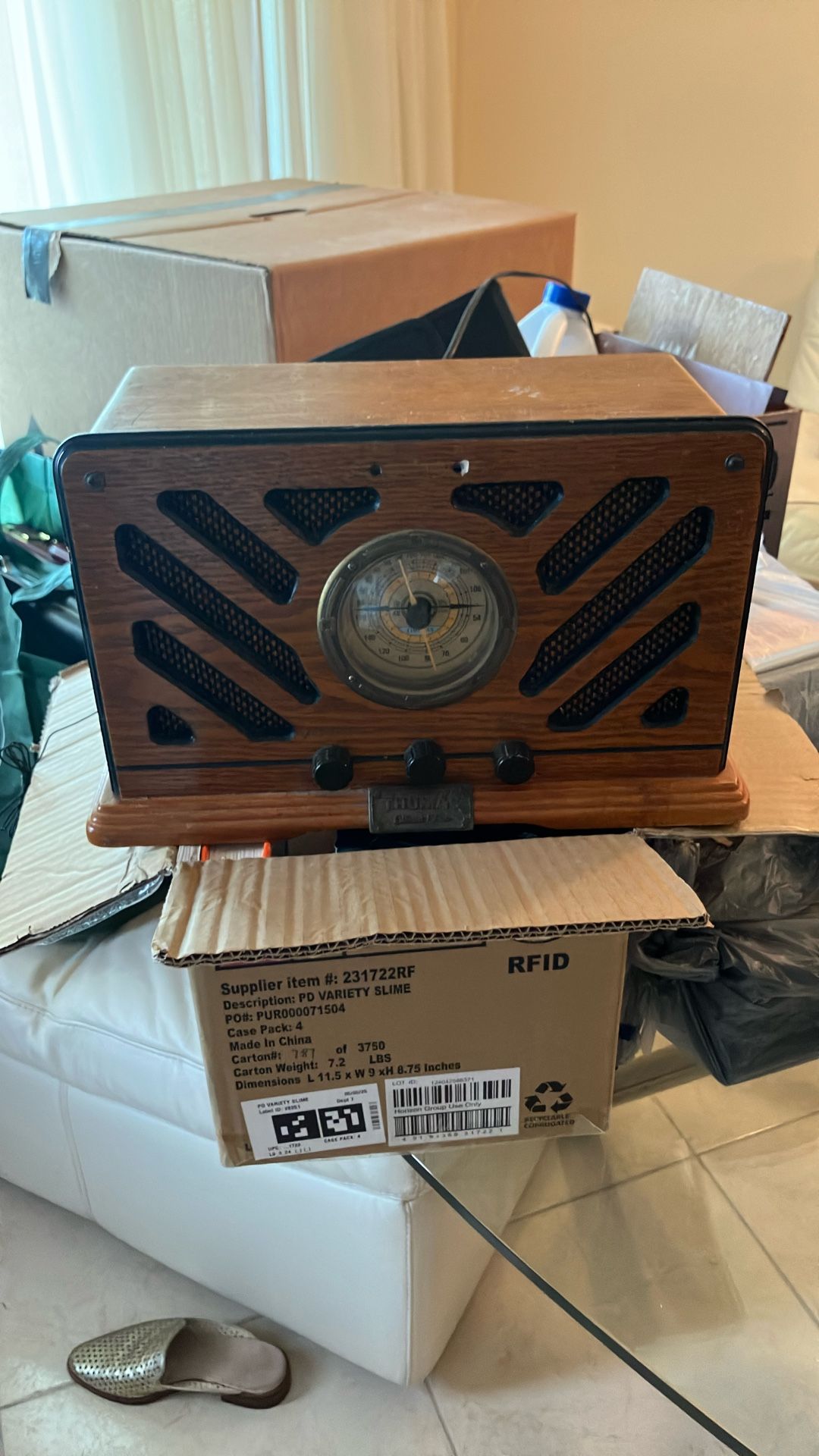Electric Vintage Radio And Cassette Player