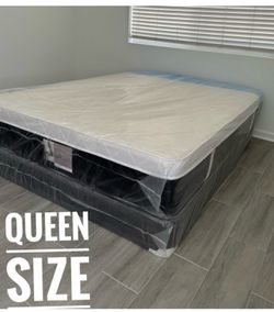 Queen Plush Pillow Top Mattress Set | Same Day Delivery