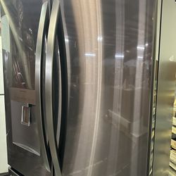 Black stainless steel 3 door Refrigerator 
