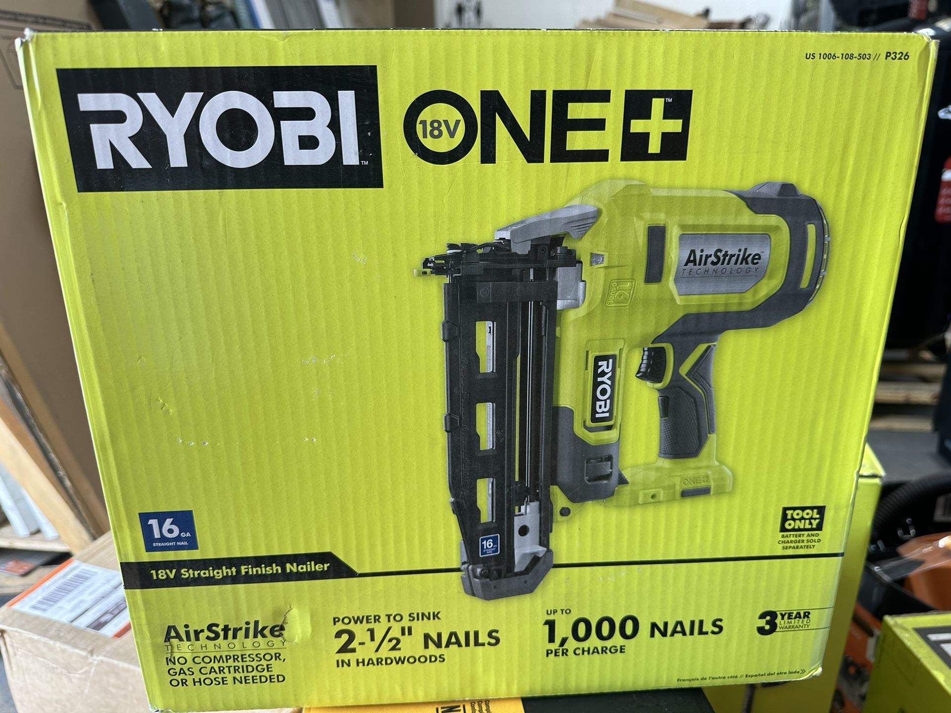 Ryobi Finish Nailer 16 Gauge