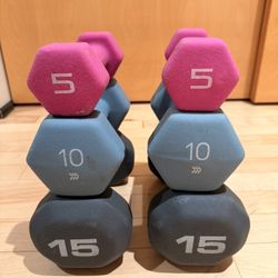Dumbbell set 5s, 10s, 15s (pairs)