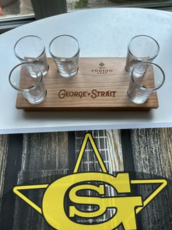 George Straight Codigo Shot Glasses & Tray