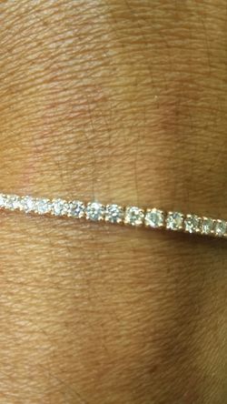 14k rose gold tennis bracelet 4ct vs Diamonds