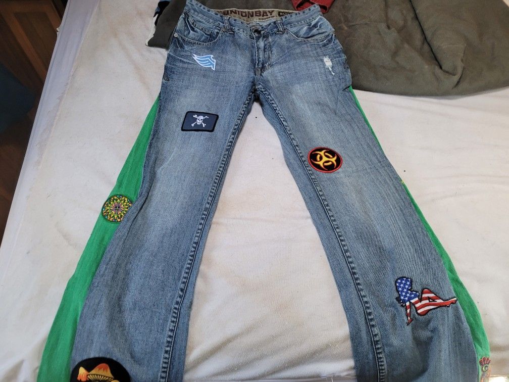 Custom Made Hippie Jeans With Patches