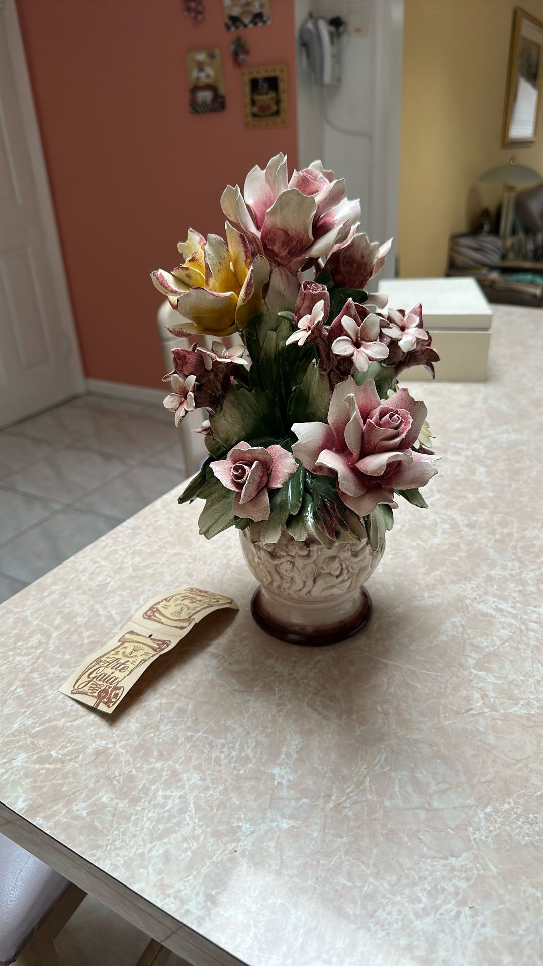 Vintage Flower Vase Capodimonte