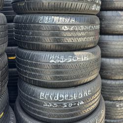 225/50r18 Bridgestone Used Tires All 4 Good Condition Installed And Balanced Included Llantas Usadas