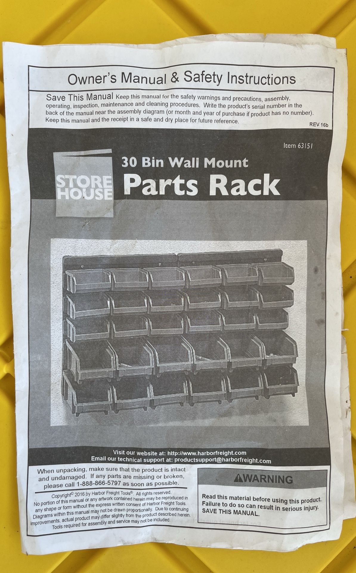30 Bin Parts Rack