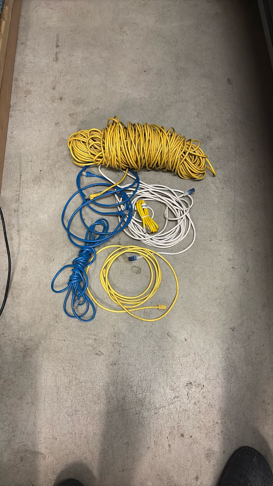Lot Of Ethernet Cables 100’s Of Feet.