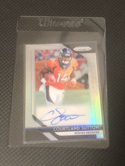 Courtland Sutton RC auto Prizm Denver Broncos