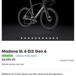 Madone SL 6 Di2 Gen 6 Size 58