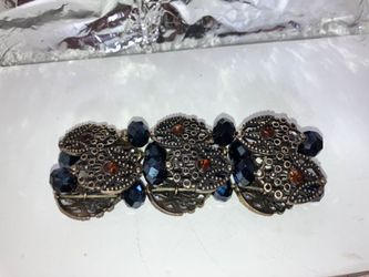 Vintage Cookie Lee Crystal Beaded Stretch Bracelet
