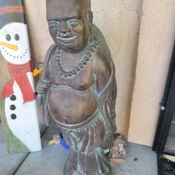 Original Al's Garden Art Buddha (2) & Gargoyle Statues