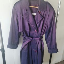 Vintage Purple Iridescent Trench Coat