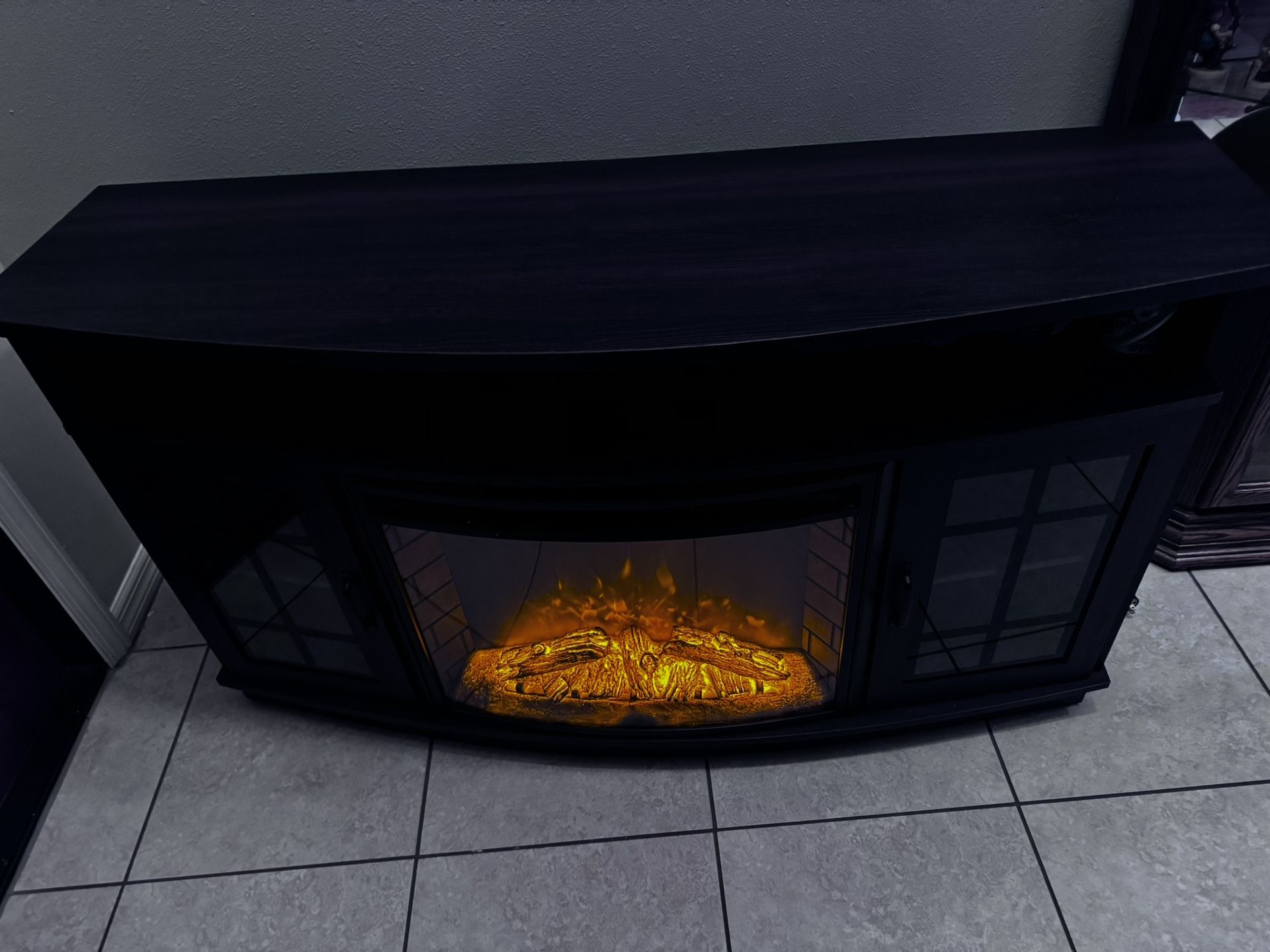 Fireplace TV stand