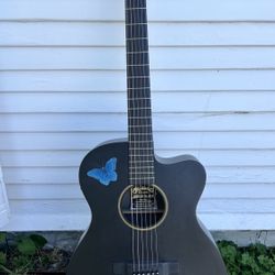 Martin 000CXE Black Acoustic Guitar (2007) – Custom Painted, Lightly Played