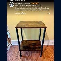 2-Tier End Table Small Side Table Nightstand Rustic Brown  New sealed packaging  Pick up Aldine and broadway Chicago  2 days shipping for 5$    Check 