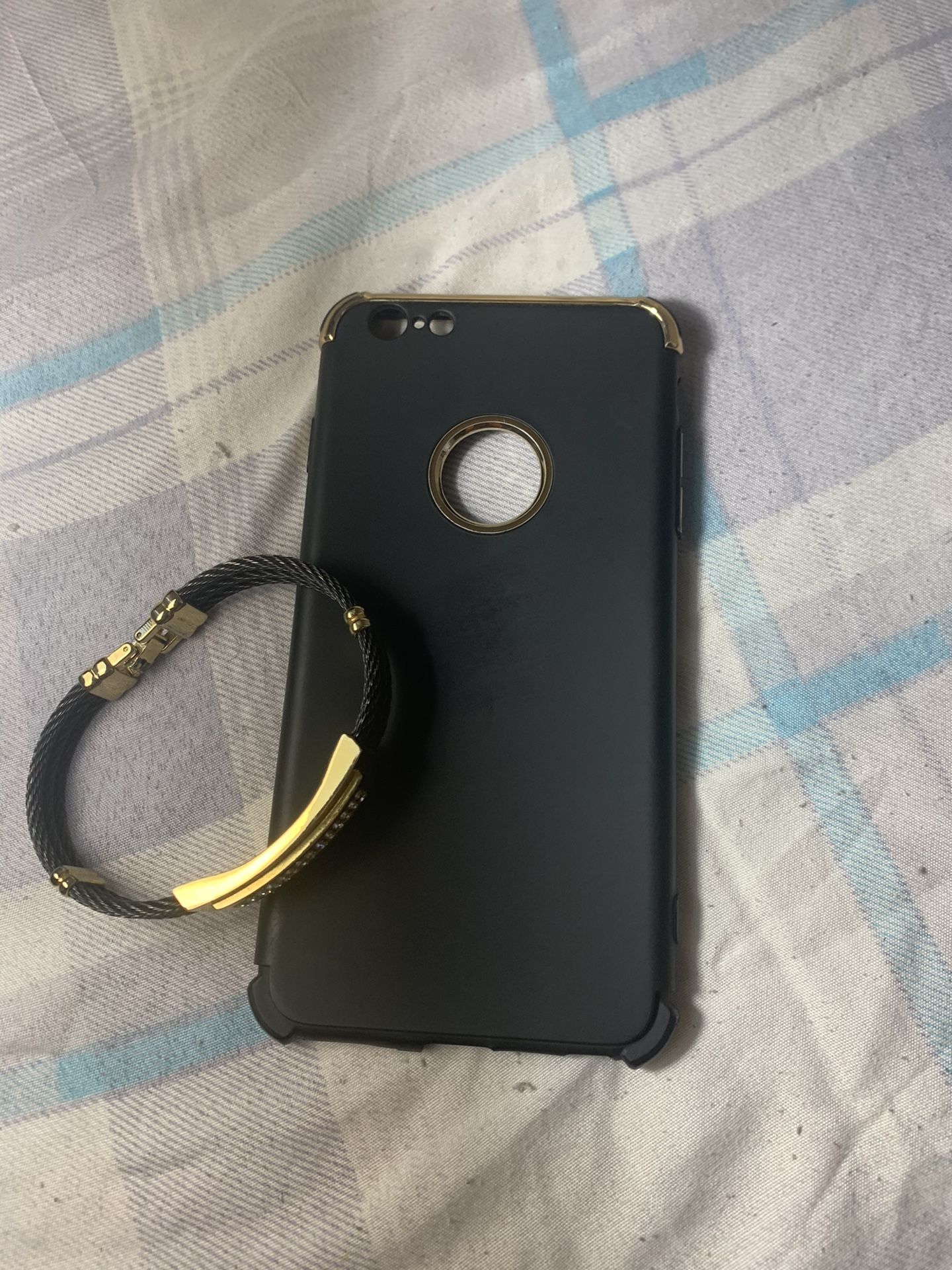 Fake Gold watch bracelet+ Fake Gold IPhone 6 S Plus case