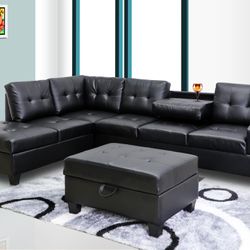 BLACK Or White SECTIONAL New