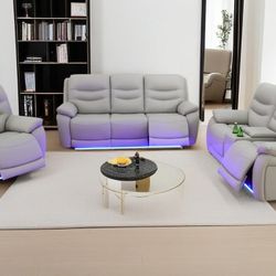 New Power Reclining 3-Pc Set — Sofa • Loveseat • Chair