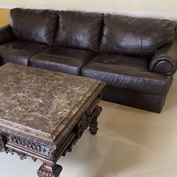 Leather Sofa Living Room Set