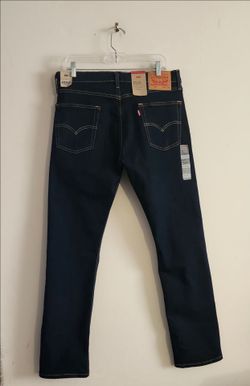 Levi's 513 Slim Straight Jeans Size: 34x32, Color:Dark Navy Blue Wash