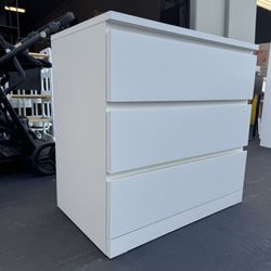 IKEA White 3 Drawer Dresser Good Condition 