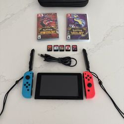 Nintendo Switch With 5 Games