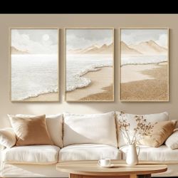 BOHO Abstract Beach Wall Art (24"x36") Prints