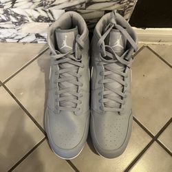 NEW Nike Air Jordan 1 Retro MCS Baseball Cleat Wolf Grey White AV5354-003 Size 16