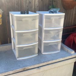Plastic Drawers With Wheels $10 ea