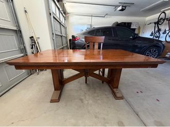 Solid Wood Dining Table with Matching Chairs