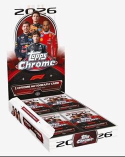 2026 TOPPS CHROME Formula 1 HOBBY BOX (1 AUTO) F1 Racing Brand New