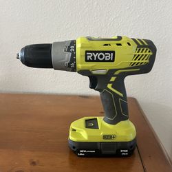 Ryobi 18V 1/2” Drill With Battery