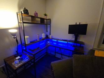 Desk with shelf