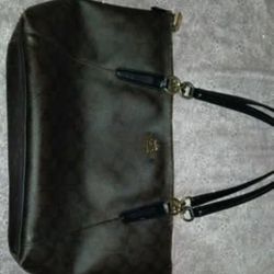 Coach Ava Tote bag in signature coated canvas and leather. Gently used. Authentic 