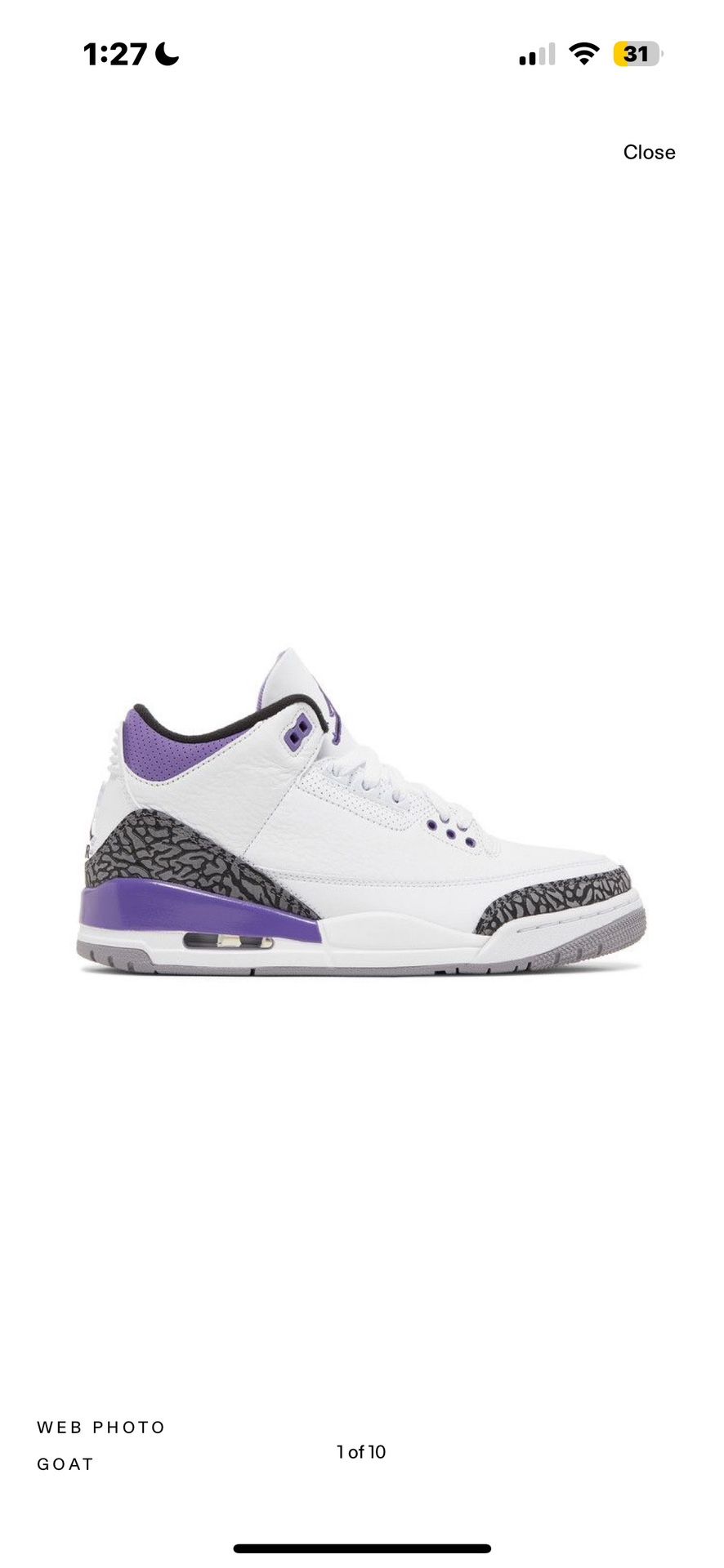 Jordan 3 Dark Iris