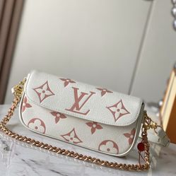 LOUIS VUITTON IVY Logo Cowhide Baguette Bag One-Shoulder Crossbody Wallet(68)90