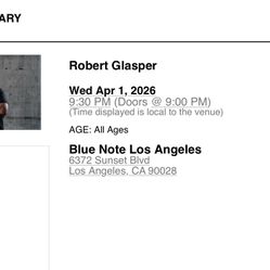 Robert Glasper @ The Blue Note Jazz Club Tickets