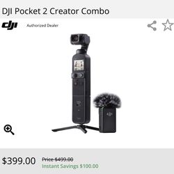 DJI pocket 2 Creator combo Drone Gimbal Action Camera Gopro Go Pro Mavic Sony