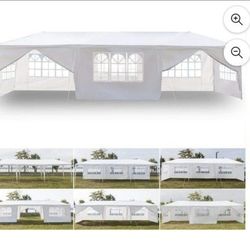 10x30 wedding party tent outdoor canopy teng with 8 side walls white FOR SALE  %